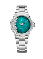 Baume & Mercier Riviera Coastline 10868 - bracciale e cassa acciaio - quadrante verde acqua